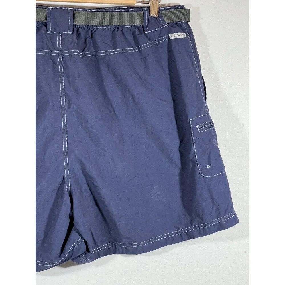 Columbia Cargo Shorts Mens 2XL Blue Hiking Gorpcore Outdoor Utility Trail